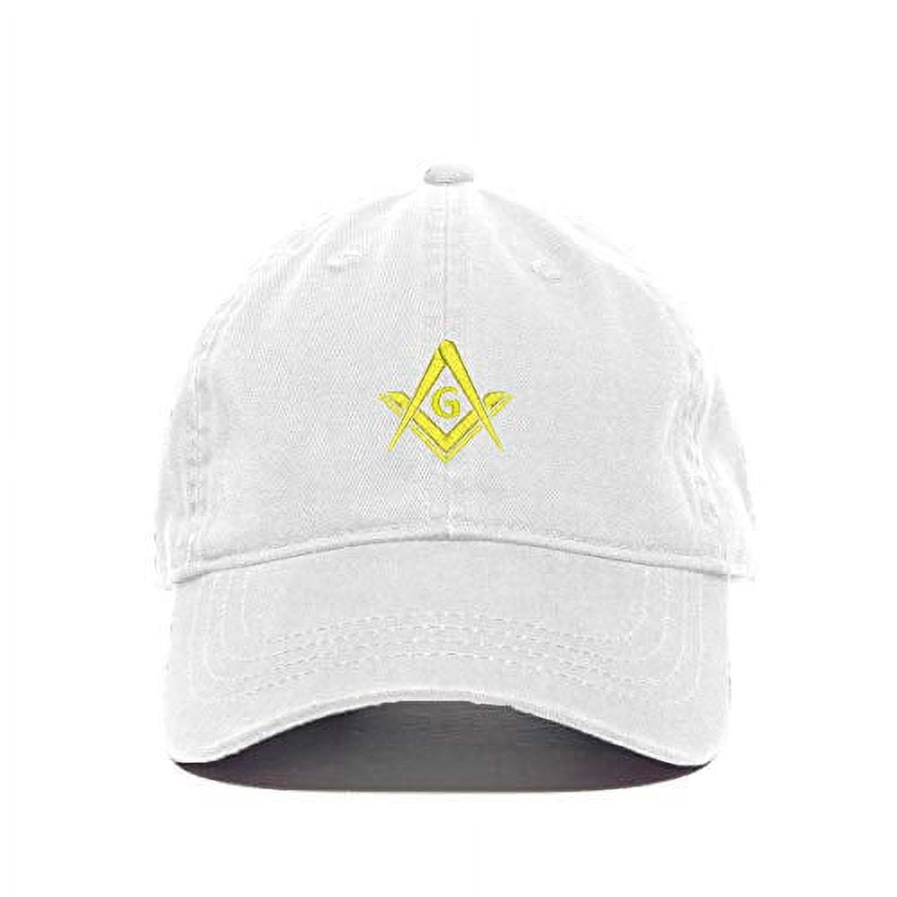 Masonic Symbol Baseball Cap - Embroidered Cotton Adjustable Dad Hat By Tech Design - View #2