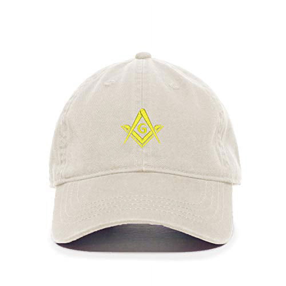 Masonic Symbol Baseball Cap - Embroidered Cotton Adjustable Dad Hat By Tech Design - View #4
