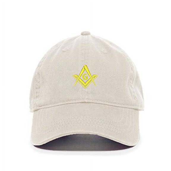 Tech Design Masonic Symbol Baseball Cap Embroidered Cotton Adjustable Dad Hat
