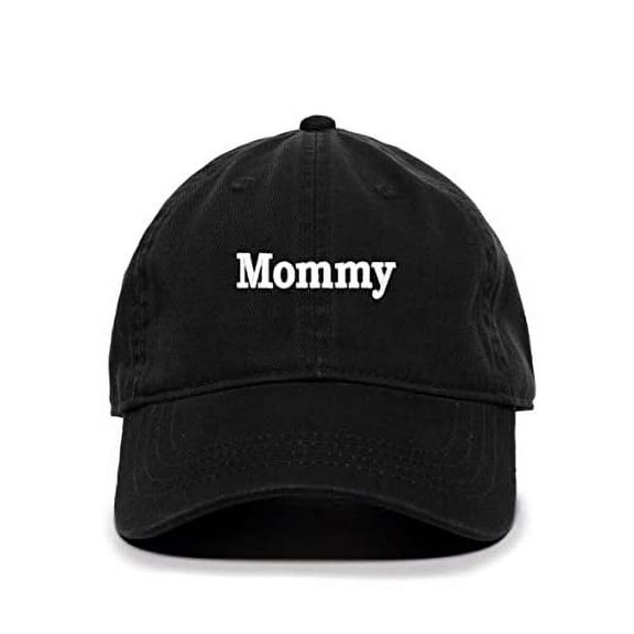 Tech Design Mommy Baseball Cap Embroidered Cotton Adjustable Dad Hat Black