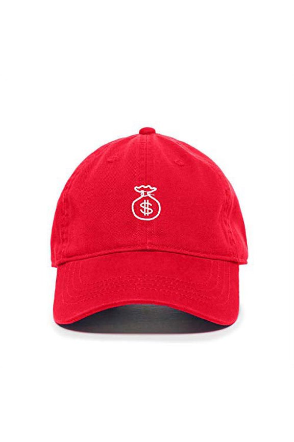 Money Bag Baseball Cap Embroidered Cotton Adjustable Dad Hat