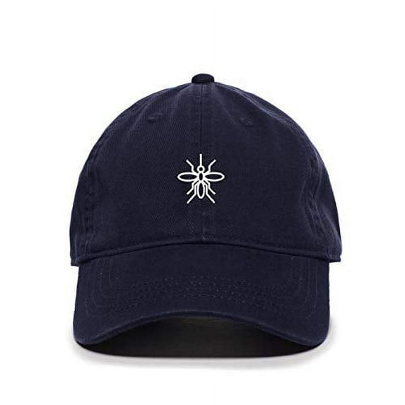 Tech Design Mosquito Baseball Cap Embroidered Cotton Adjustable Dad Hat Navy