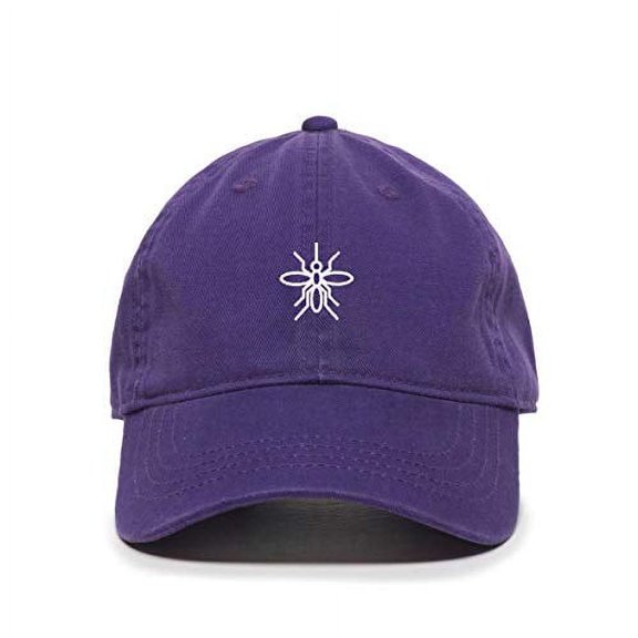 Tech Design Mosquito Baseball Cap Embroidered Cotton Adjustable Dad Hat Purple