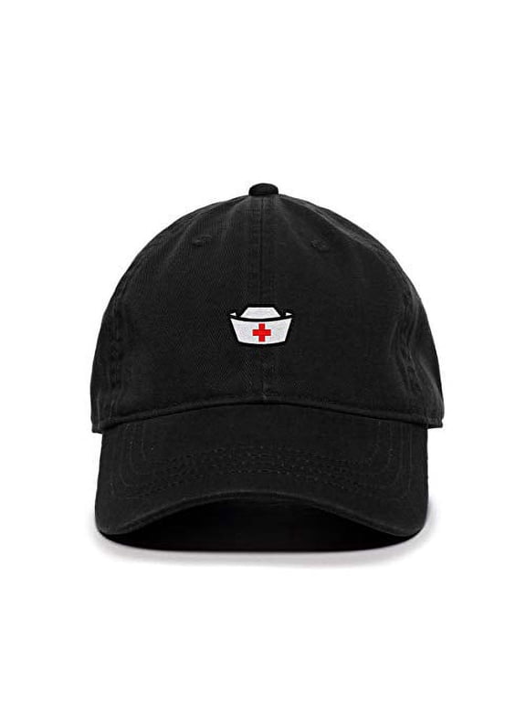 Nurse Sign Baseball Cap Embroidered Cotton Adjustable Dad Hat Black