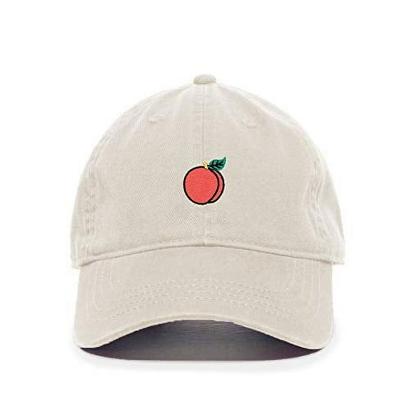 Tech Design Peach Baseball Cap Embroidered Cotton Adjustable Dad Hat