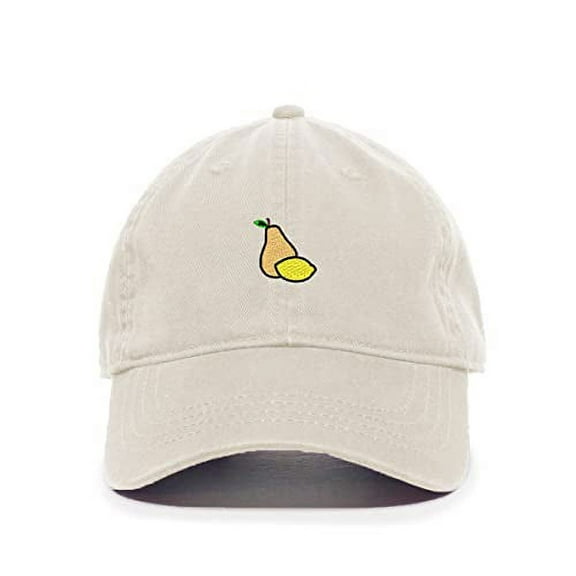 Tech Design Pear Lemon Baseball Cap Embroidered Cotton Adjustable Dad Hat
