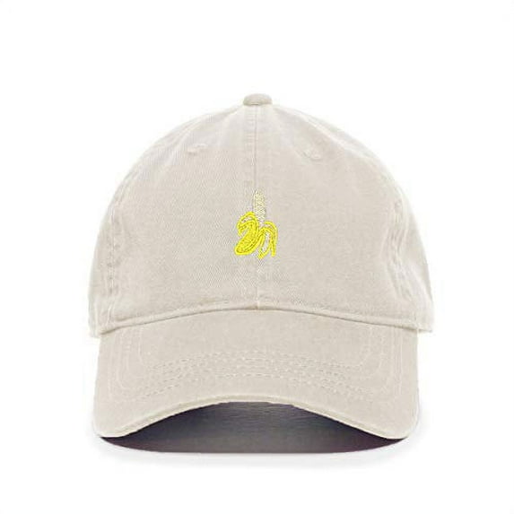 Tech Design Peeled Banana Baseball Cap Embroidered Cotton Adjustable Dad Hat