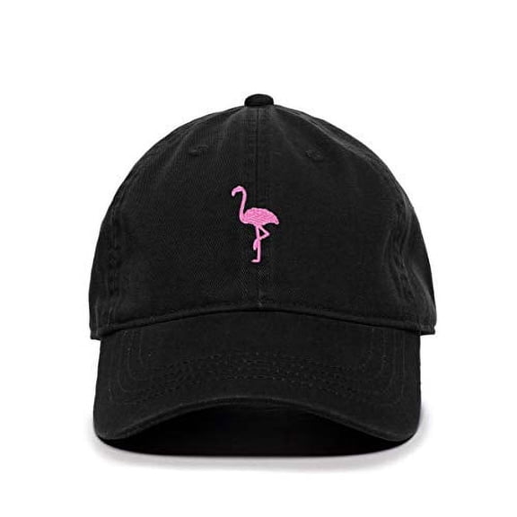 Tech Design Pink Flamingo Baseball Cap Embroidered Cotton Adjustable Dad Hat