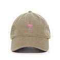 thumbnail image 1 of Tech Design Pink Flamingo Baseball Cap Embroidered Cotton Adjustable Dad Hat, 1 of 1