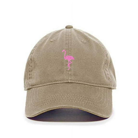 Tech Design Pink Flamingo Baseball Cap Embroidered Cotton Adjustable Dad Hat