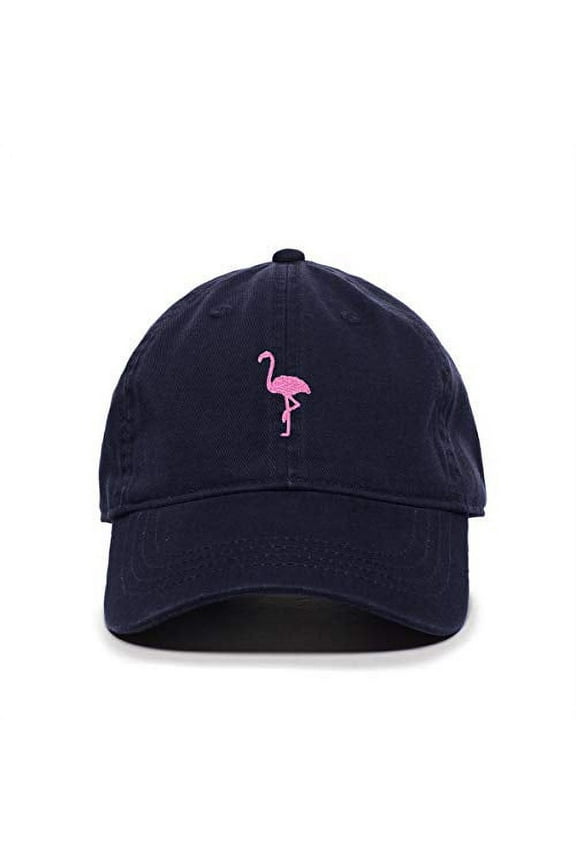 Pink Flamingo Baseball Cap Embroidered Cotton Adjustable Dad Hat