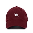 thumbnail image 1 of Tech Design Planet Baseball Cap Embroidered Cotton Adjustable Dad Hat Burgundy, 1 of 1