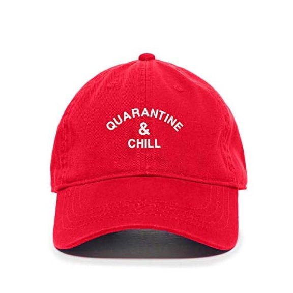 Tech Design Quarantine and Chill Baseball Cap Embroidered Cotton Adjustable Dad Hat
