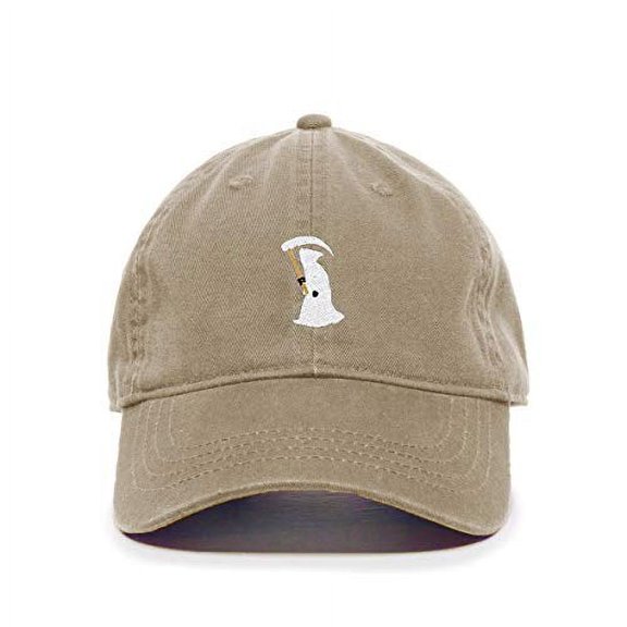 Tech Design Reaper Angel of Death Baseball Cap Embroidered Cotton Adjustable Dad Hat Khaki