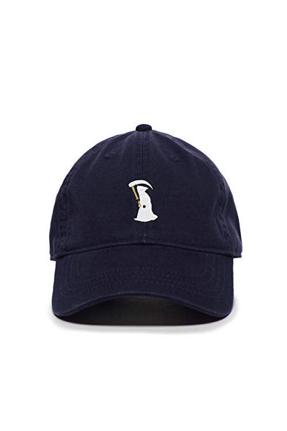 Reaper Angel of Death Baseball Cap Embroidered Cotton Adjustable Dad Hat Navy