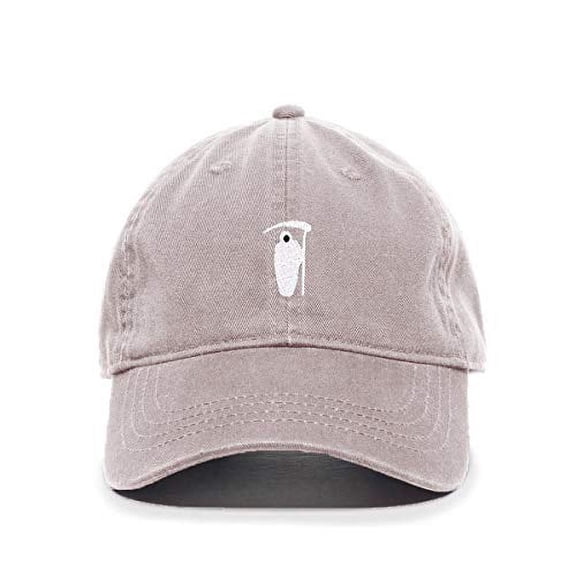 Tech Design Reaper Baseball Cap Embroidered Cotton Adjustable Dad Hat Light Grey