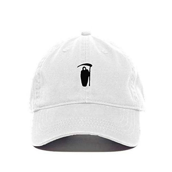 Tech Design Reaper Baseball Cap Embroidered Cotton Adjustable Dad Hat White