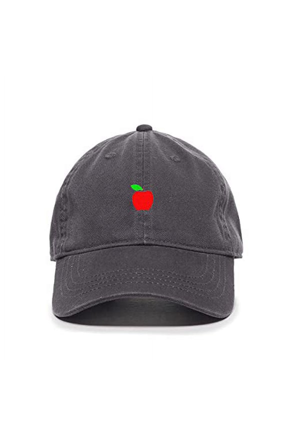 Red Apple Baseball Cap Embroidered Cotton Adjustable Dad Hat