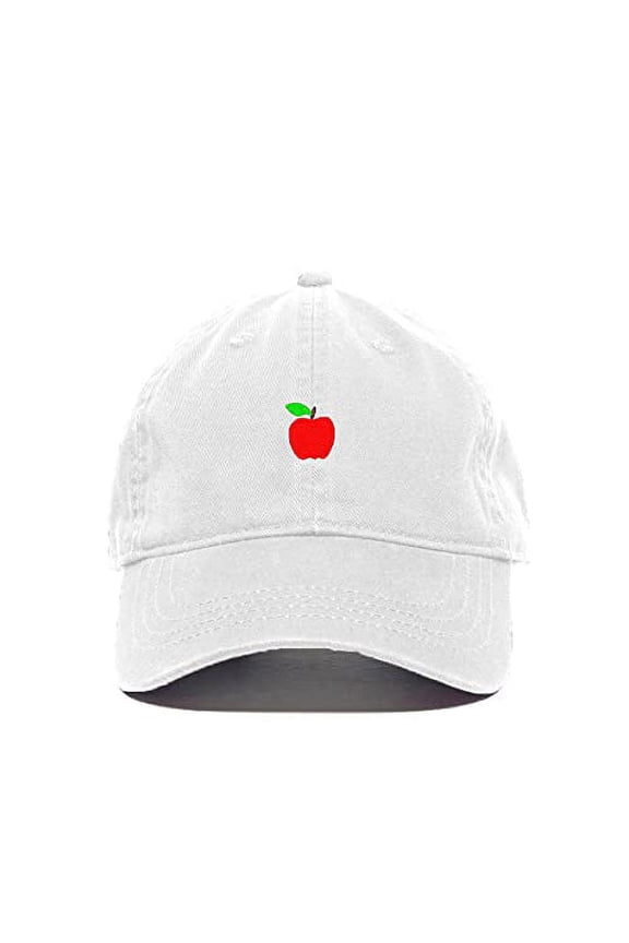 Red Apple Baseball Cap Embroidered Cotton Adjustable Dad Hat
