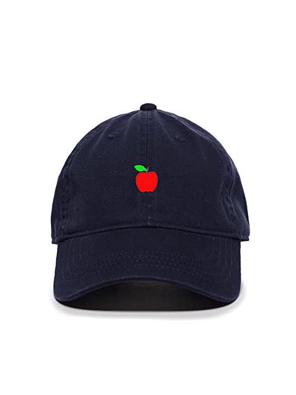 Red Apple Baseball Cap Embroidered Cotton Adjustable Dad Hat