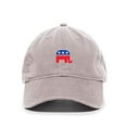 thumbnail image 1 of Tech Design Republican Elephant Baseball Cap Embroidered Cotton Adjustable Dad Hat Light Grey, 1 of 1