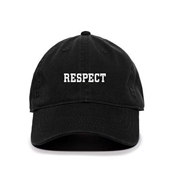 Tech Design Respect Baseball Cap Embroidered Cotton Adjustable Dad Hat Black