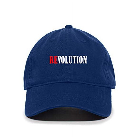 Tech Design Revolution Baseball Cap Embroidered Cotton Adjustable Dad Hat Royal Blue