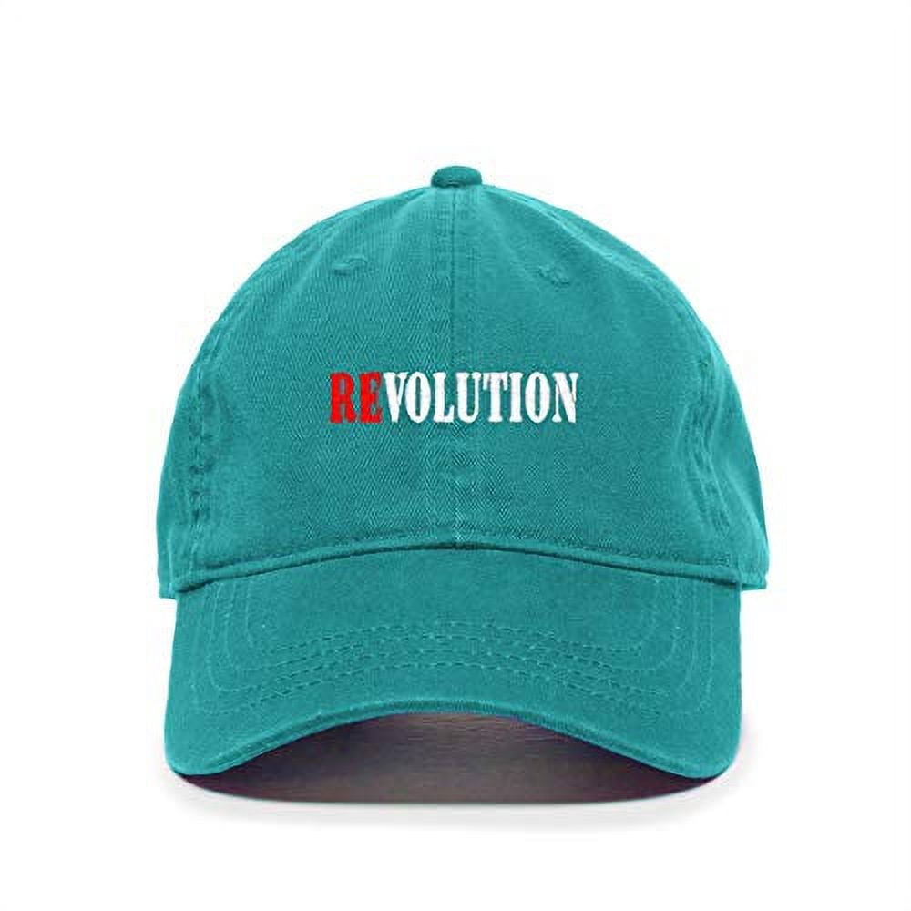 Tech Design Embroidered Adjustable Dad Hat - Cotton Baseball Cap In Teal - View #4