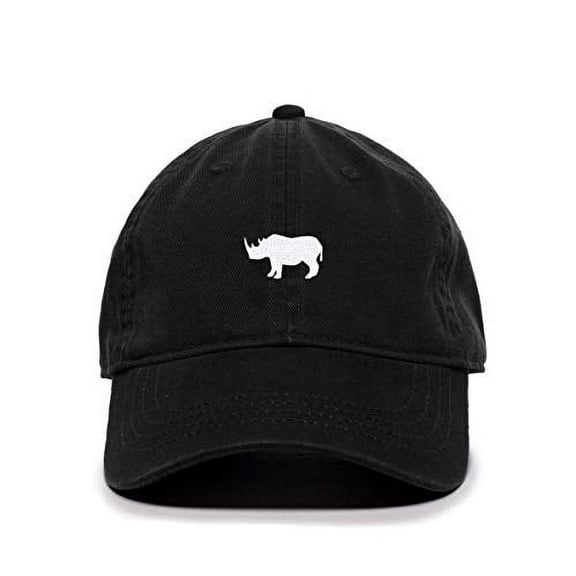 Tech Design Rhino Baseball Cap Embroidered Cotton Adjustable Dad Hat Black