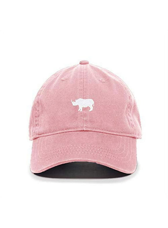 Tech Design Rhino Baseball Cap Embroidered Cotton Adjustable Dad Hat Light Pink