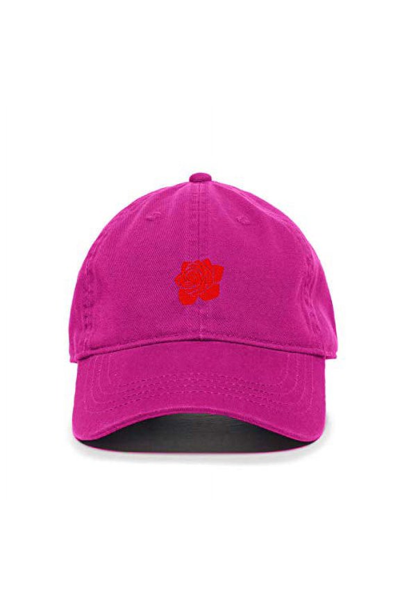 Rose Baseball Cap Embroidered Cotton Adjustable Dad Hat