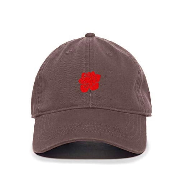 Tech Design Rose Baseball Cap Embroidered Cotton Adjustable Dad Hat