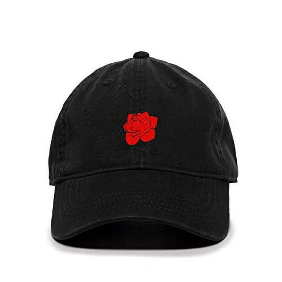 Tech Design Rose Baseball Cap Embroidered Cotton Adjustable Dad Hat