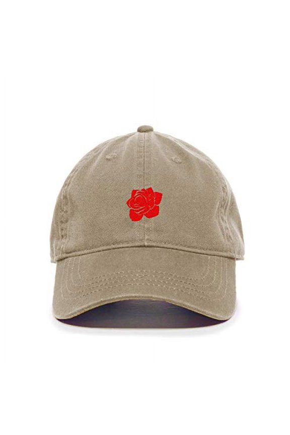 Rose Baseball Cap Embroidered Cotton Adjustable Dad Hat