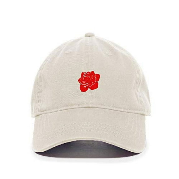 Tech Design Rose Baseball Cap Embroidered Cotton Adjustable Dad Hat
