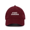 thumbnail image 1 of Tech Design Save Grandma Baseball Cap Embroidered Cotton Adjustable Dad Hat Burgundy, 1 of 1