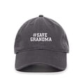 thumbnail image 1 of Tech Design Save Grandma Baseball Cap Embroidered Cotton Adjustable Dad Hat Charcoal, 1 of 1