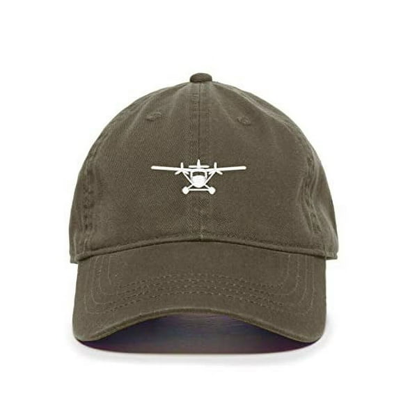 Tech Design Sea Plane Baseball Cap Embroidered Cotton Adjustable Dad Hat Olive