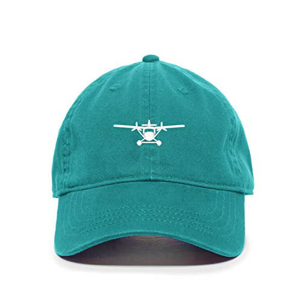 Tech Design Sea Plane Baseball Cap - Embroidered Cotton Adjustable Dad Hat, Burgundy, One Size Fits Most