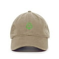 thumbnail image 1 of Tech Design Shamrock Heart Outline Baseball Cap Embroidered Cotton Adjustable Dad Hat Khaki, 1 of 1