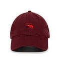 thumbnail image 1 of Tech Design Shrimp Baseball Cap Embroidered Cotton Adjustable Dad Hat Burgundy, 1 of 1