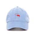 thumbnail image 1 of Tech Design Shrimp Baseball Cap Embroidered Cotton Adjustable Dad Hat Light Blue, 1 of 1