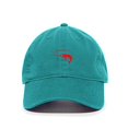 thumbnail image 1 of Tech Design Shrimp Baseball Cap Embroidered Cotton Adjustable Dad Hat Teal, 1 of 1