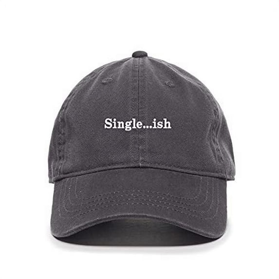 Tech Design Singleish Baseball Cap Embroidered Cotton Adjustable Dad Hat Charcoal