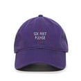 thumbnail image 1 of Tech Design Six Feet Please Social Distance Baseball Cap Embroidered Cotton Adjustable Dad Hat Purple, 1 of 1