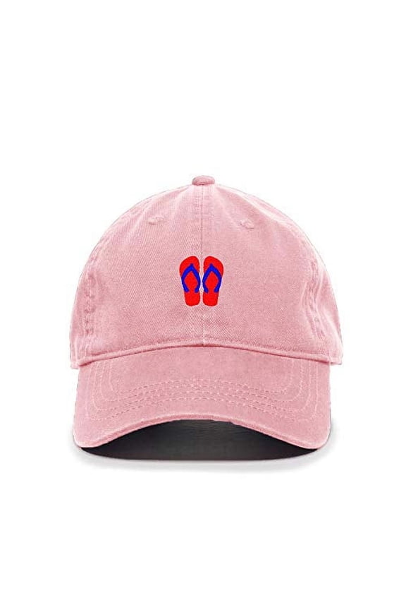 Slippers Baseball Cap Embroidered Cotton Adjustable Dad Hat Light Pink