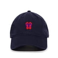 thumbnail image 1 of Tech Design Slippers Baseball Cap Embroidered Cotton Adjustable Dad Hat Navy, 1 of 1