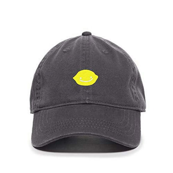 Tech Design Smiling Lemon Baseball Cap Embroidered Cotton Adjustable Dad Hat
