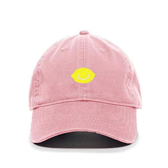 Tech Design Smiling Lemon Baseball Cap Embroidered Cotton Adjustable Dad Hat