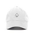 thumbnail image 1 of Tech Design Spade Baseball Cap Embroidered Cotton Adjustable Dad Hat White, 1 of 1